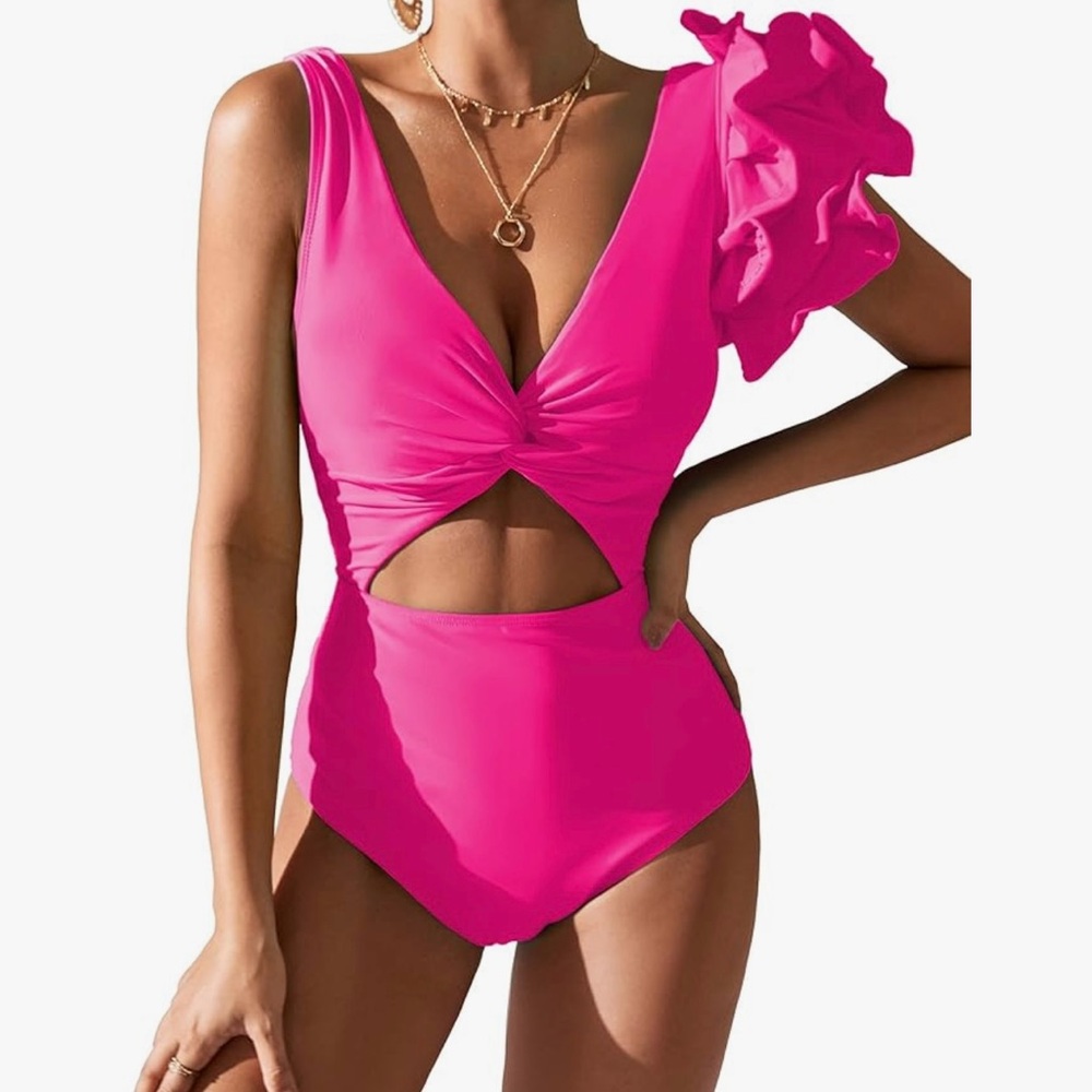 Pink One Piece Swimsuit